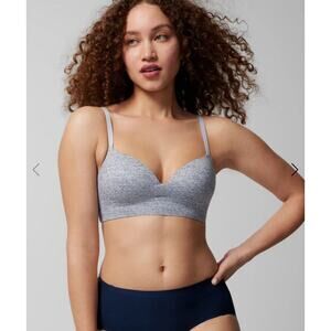 Soma Bra 38D T-Shirt Bra Enbliss Wireless Gray